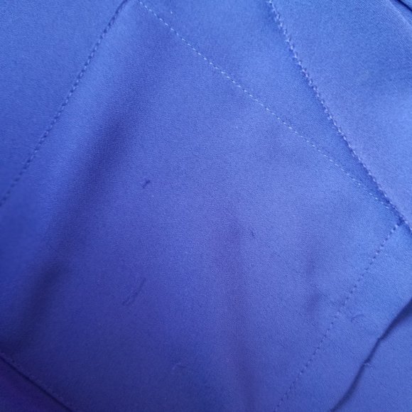 Royal Blue Button Up Blouse - Picture 7 of 7